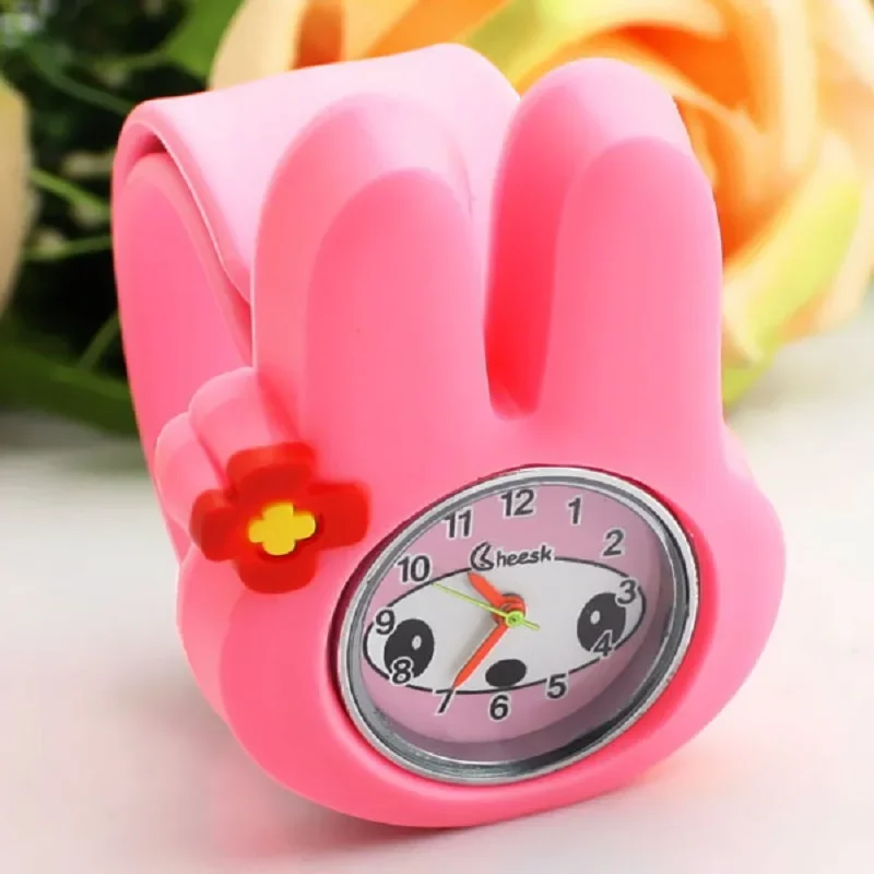 New Kids Watches Animal Cute Bunny Pattern Girl Student Birthday Gift Silicone Watch Cartoon Children Clock Beautiful Pat Table