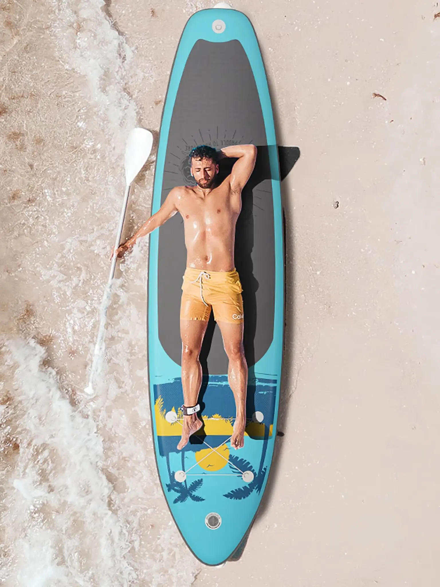Funwter 335cm Stand-up-Paddleboard - Premium Aufblasbares SUP für Alle Fähigkeiten und Größen - Langlebiges EVA Rutschfestes Deckpad