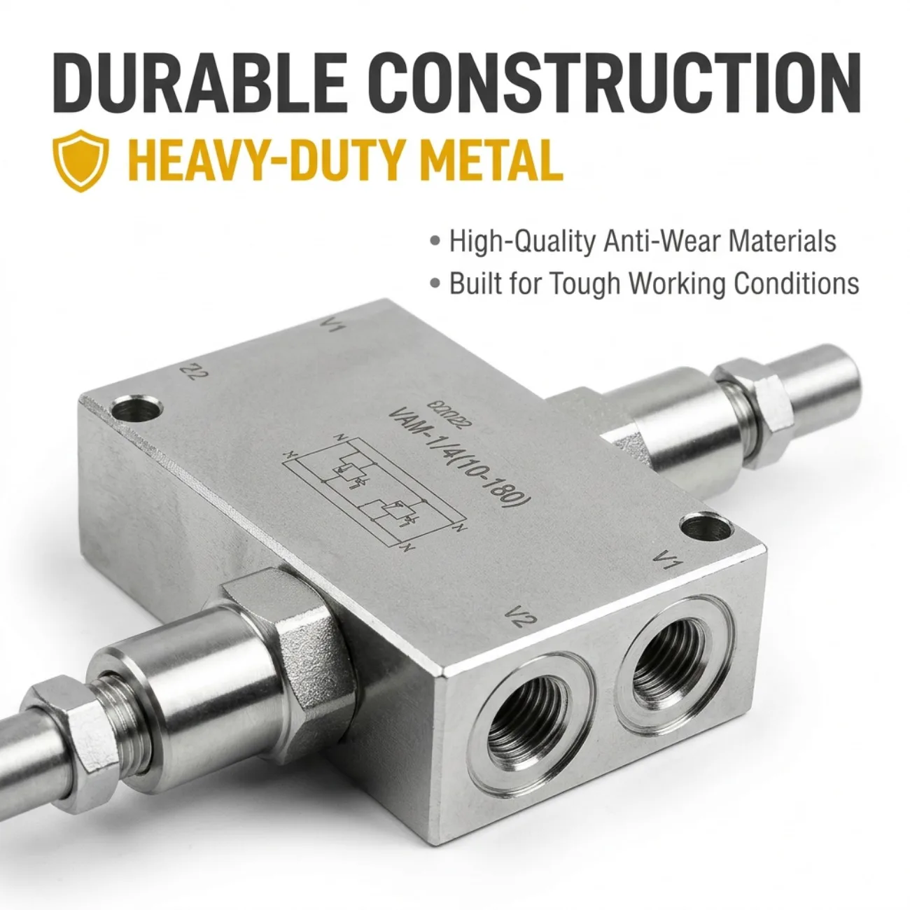 NEW M14x1.5 Thread Cushion Valve Kit For Mini Excavator and Any Machine with 1/4