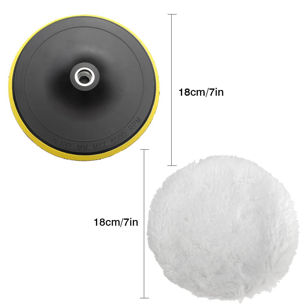 Tampone per lucidatura per auto Tampone per lucidatura autoadesivo Accessorio per pulizia auto portatile riutilizzabile da 7 pollici, tipo 5