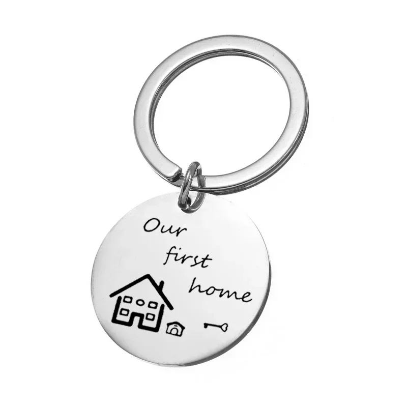 Charm Our First Home Keychain Pendant Housewarming Gifts Key Chains Keyrings New Home Gift House Gift