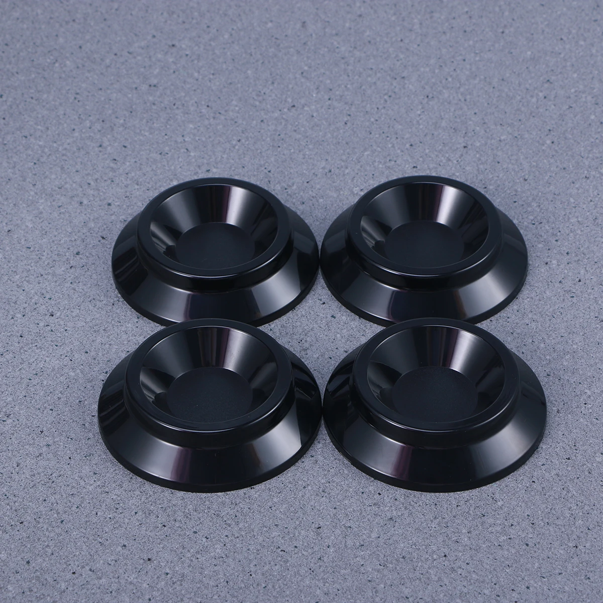 

4pc Piano Caster Cups Non-Slip Floor Mat Hardwood Protection Durable Stain Resistant Anti-Noise Elegant Design Black Household