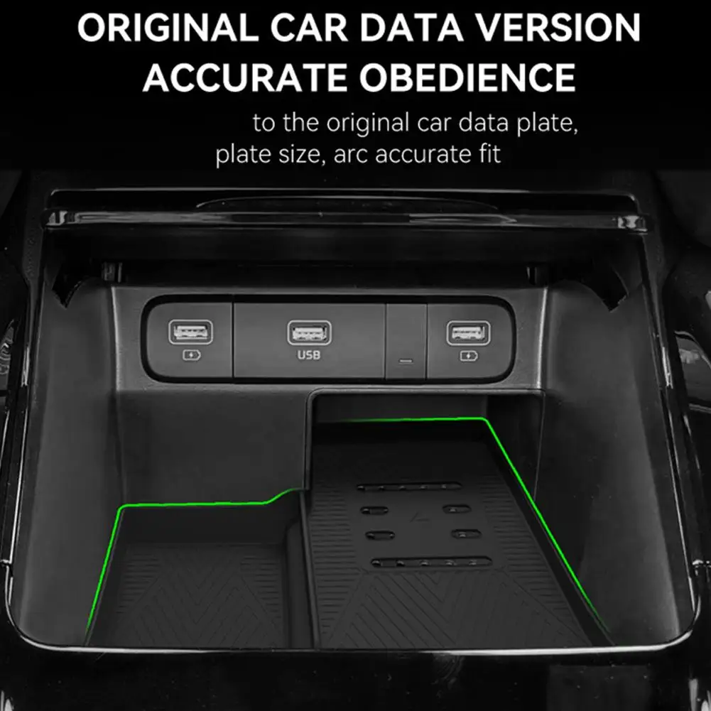 Car Central Control Wireless Charging Silicone Pad Fits For Kia Sorento MQ4 2021 2022 2023 2024 2025 Car Tray Organizer Access
