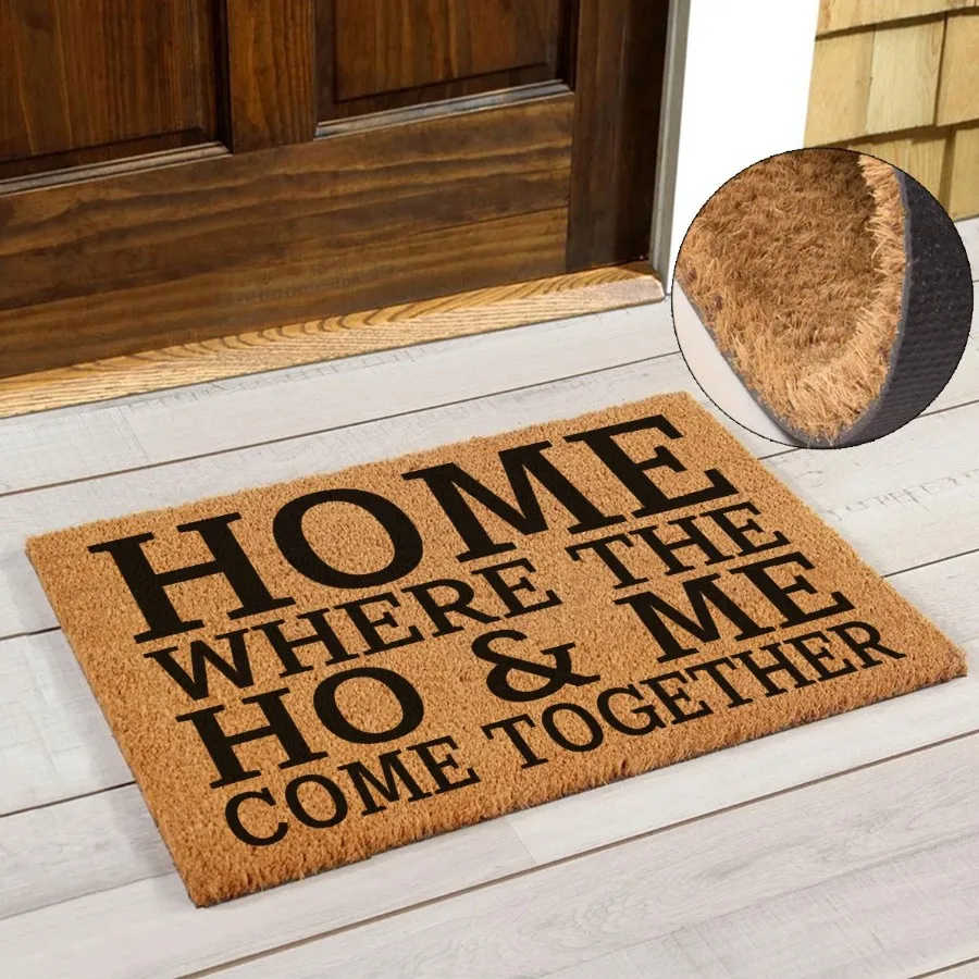 

Home Where The Ho Me Come Together Funny Coir Doormat HeavyDuty Coconut Fiber Front Porch Mat NonSlip Welcome Entrance Rug 23.6
