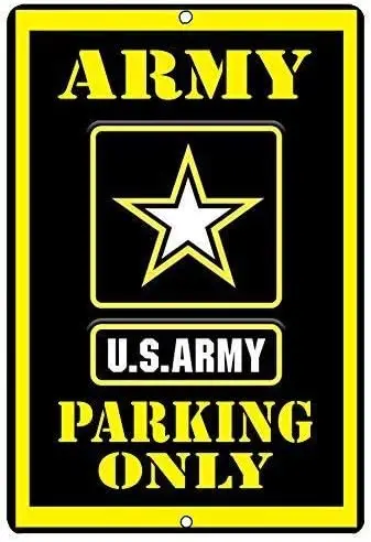ZMKDLL Metall-Blechschild, Tina R US Army Parking, Reproduktion im Vintage-Look