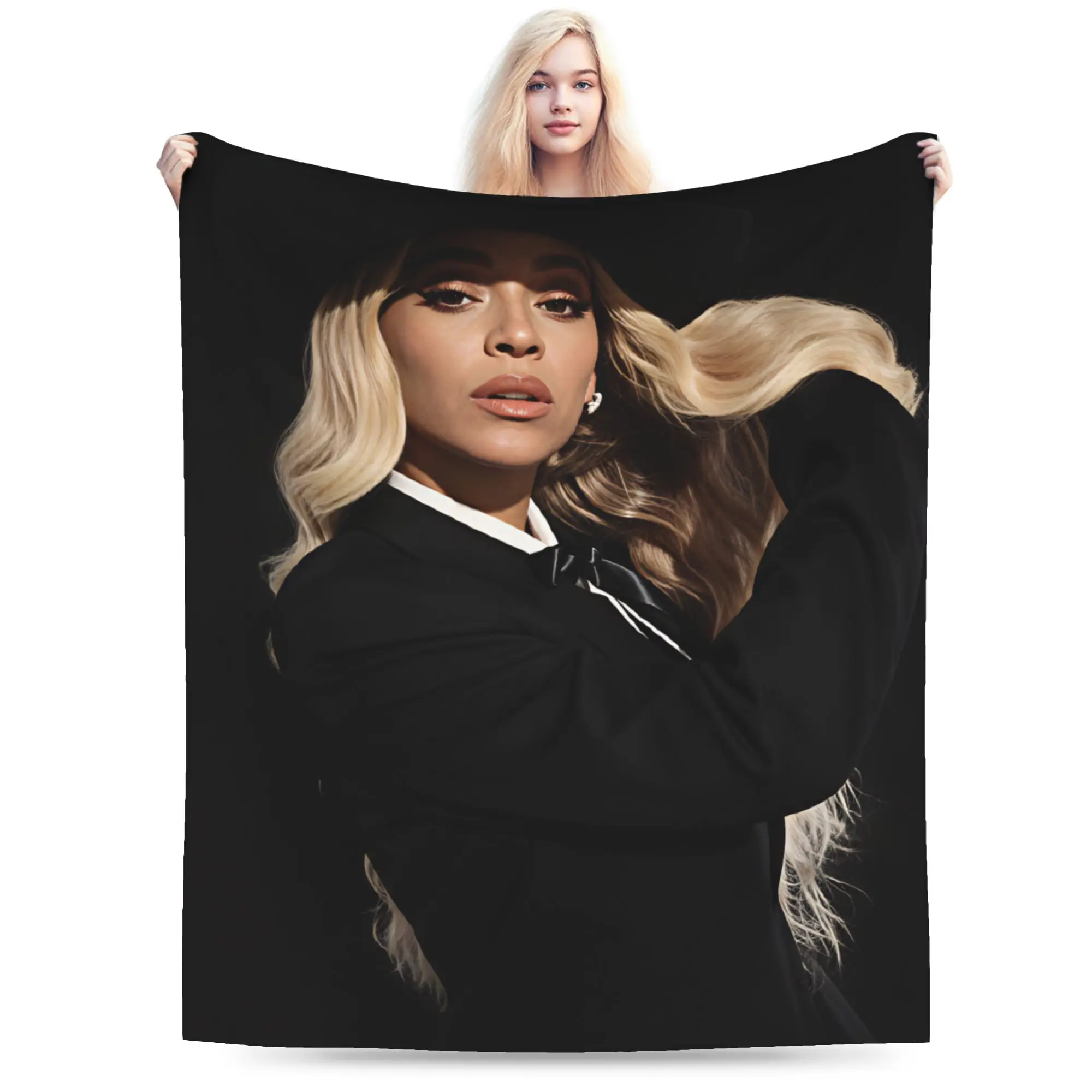 Pop Music Beyonce  Plush Blanket Students  Flannel Throw Blanket For Bedroom Soft Custom Quality Bedspread Birthday Gift