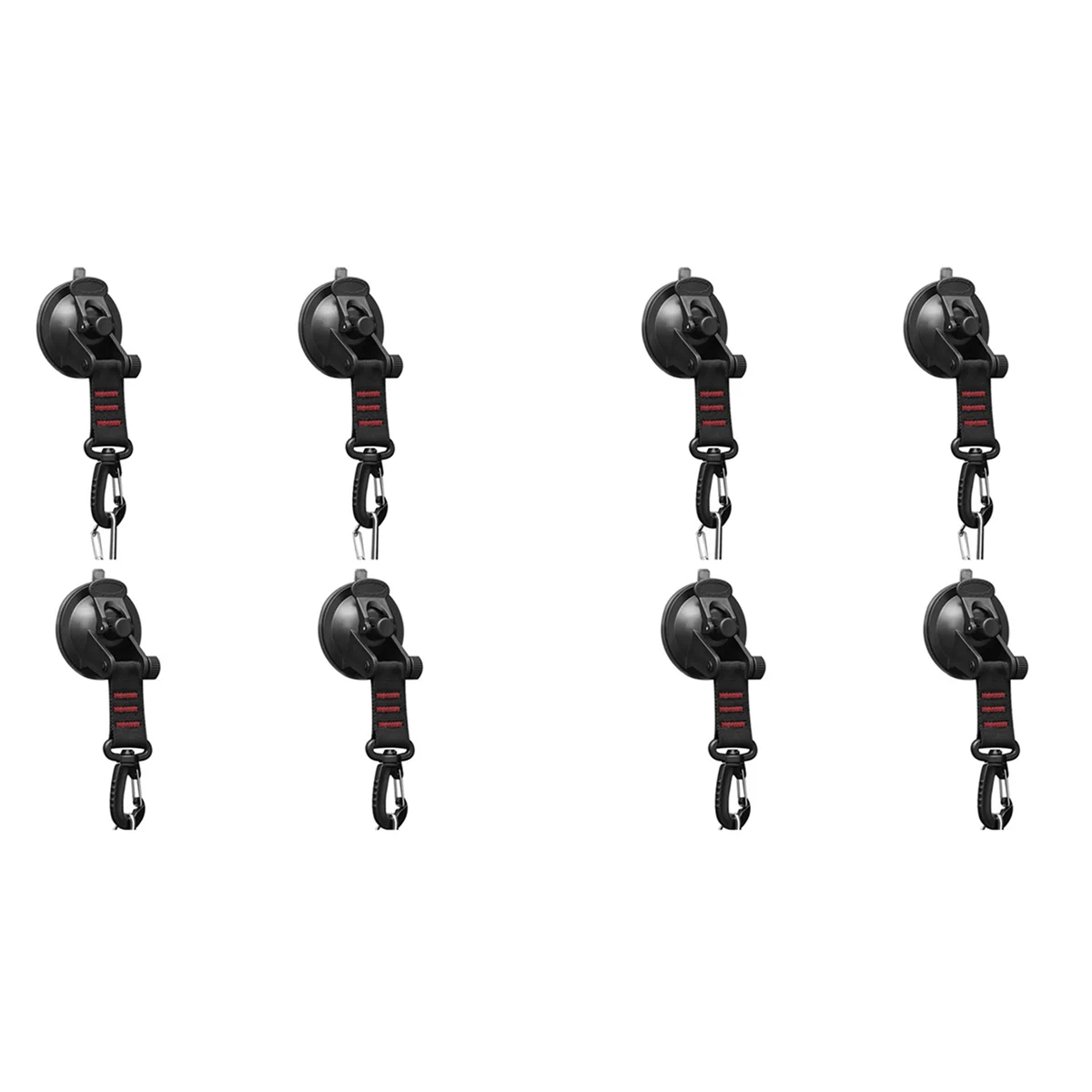 EYFL-8Pcs كوب شفط عالي التحمل مع حلقة على شكل حرف D 360 ° خطافات شفط دوارة للتخييم، كؤوس شفط للسيارة، مرساة للمظلة باللون الأحمر #4