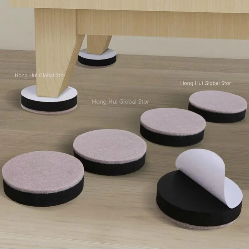 4/8 Stuks Dik Vilt Meubilair Verhoogde Voet Pads Tafel Stoel Beenmat Zware Meubels Antislip Matten Houten Vloer Beschermers Pads