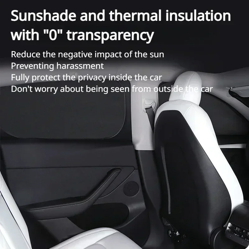 Side Window Sunshade for 2024 Tesla New Model 3+ Highland Front Rear Windshield Gear Heat Insulation Privacy Curtain Accessories