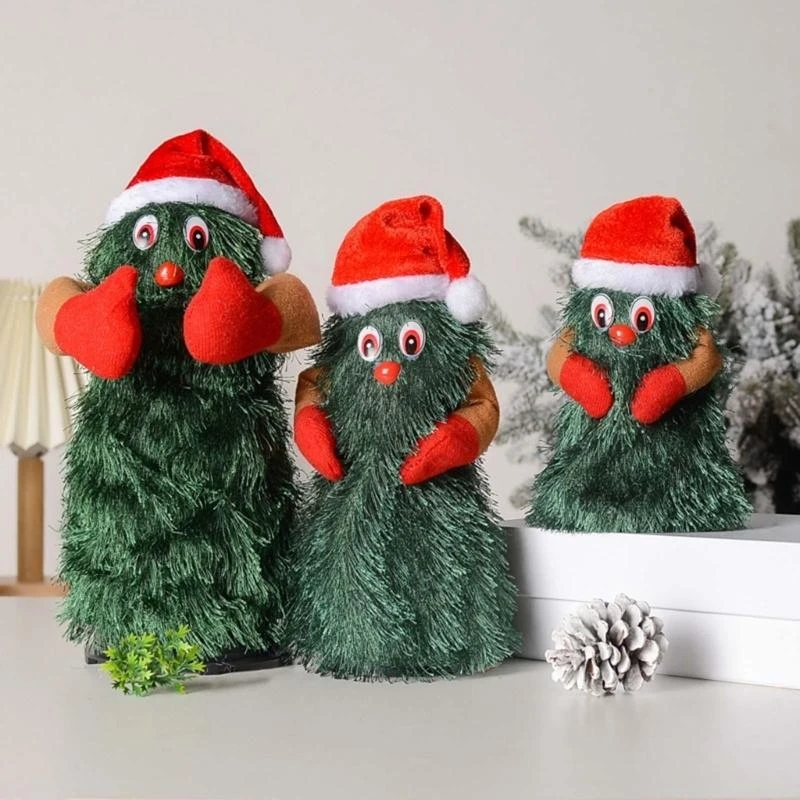 Dancing Christmas Tree With Music Rotating Kids Toy Christmas Singing Doll 15UB