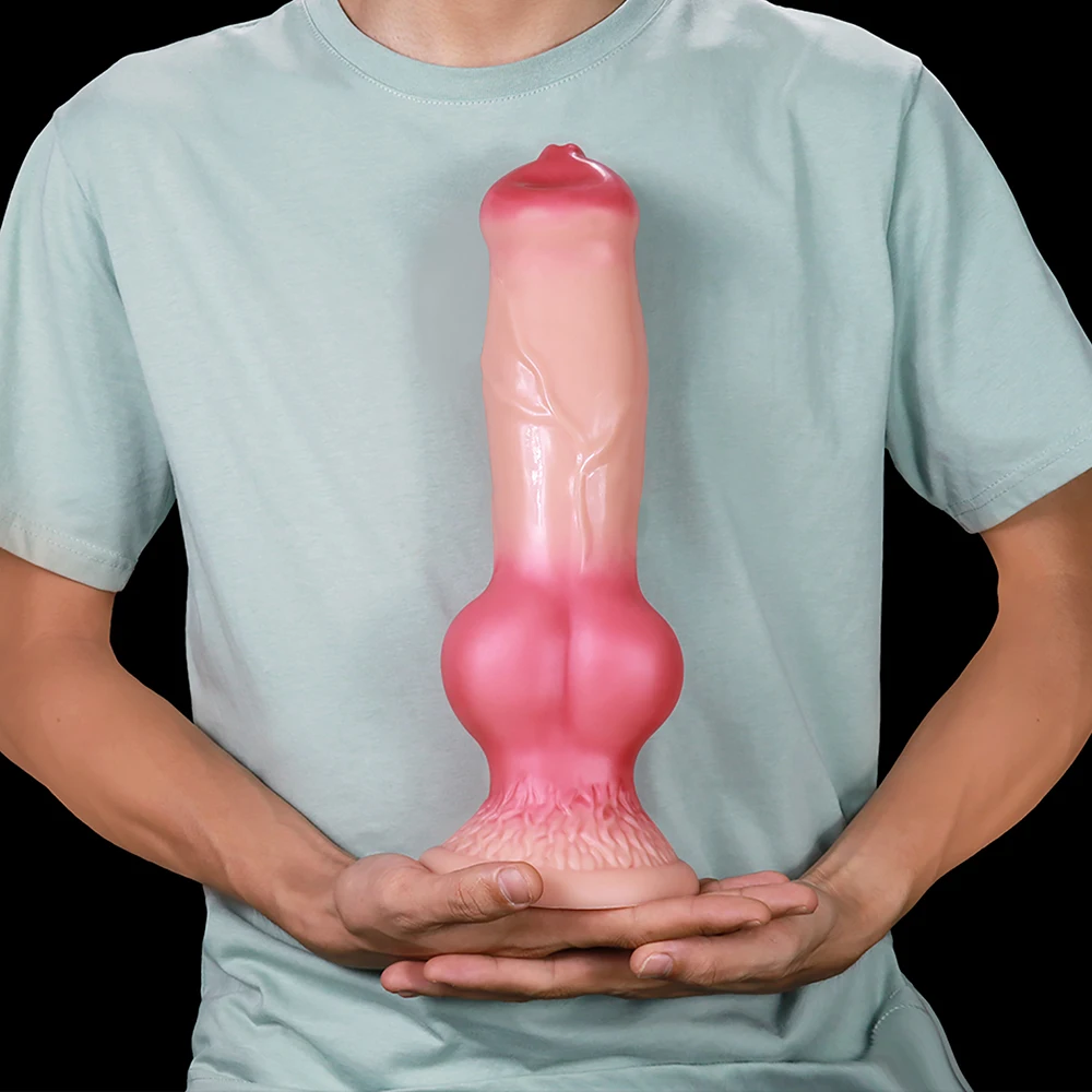 Oversized Dog Dildos Anal Plug Soft Penis Anal Dilator with Suction Cup Phallus Butt Plug Stimulate Vagina Anus Dick Sex Toys