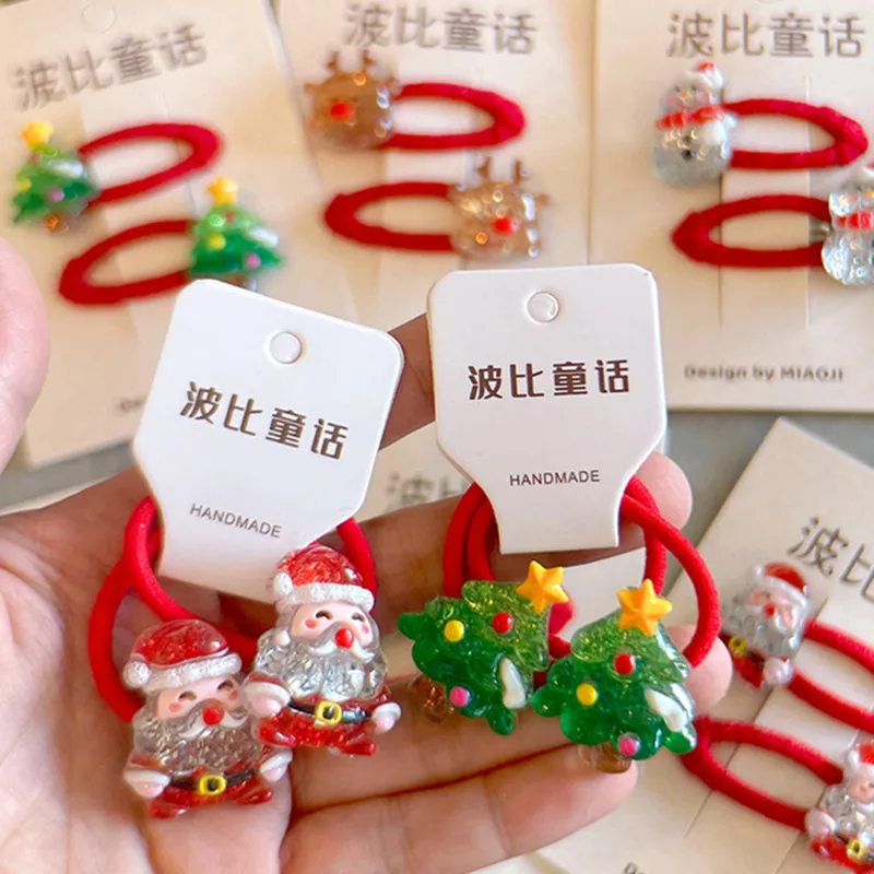 2025 Pinzas navideñas para el cabello, pinzas BB para niños pequeños, diseño de árbol de muñeco de nieve de Papá Noel, accesorios para el cabello, diademas festivas para bebés