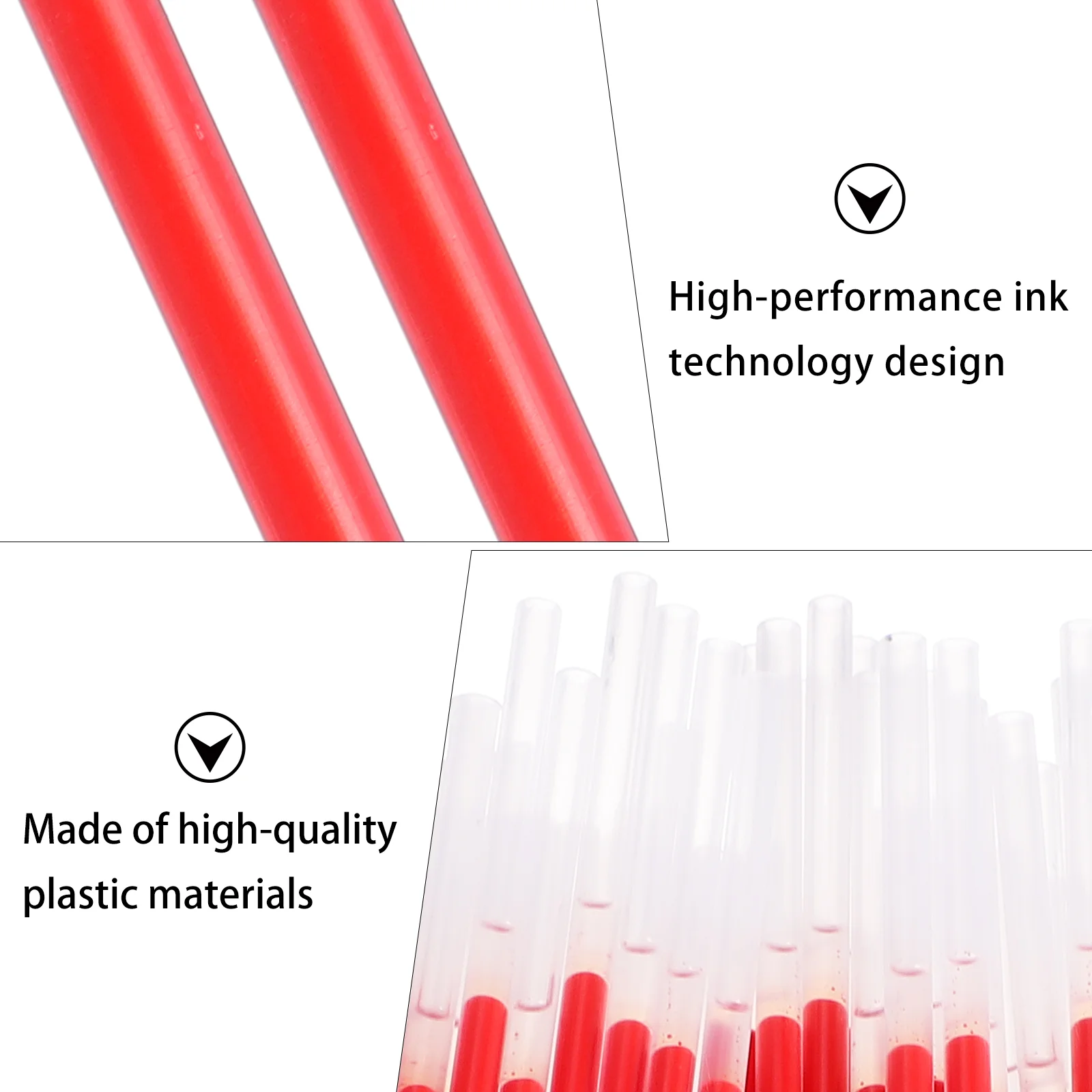 100 Pcs Refill Standard Gel Pens Ink Refills 05mm Full Needle Fast-drying Replacement Plastic