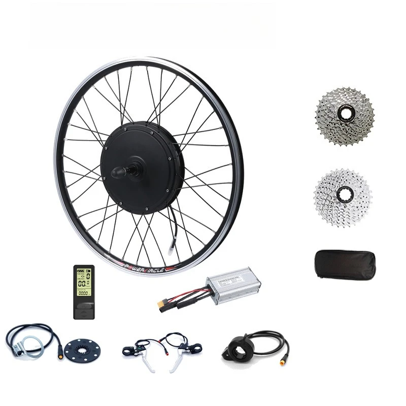 

Комплект электрического велосипеда 20-28 дюймов, 36 В, 350 Вт, задняя ступица, двигатель свободного хода, бесщеточный безредукторный дисковый тормоз для гибридного городского велосипеда, туризма