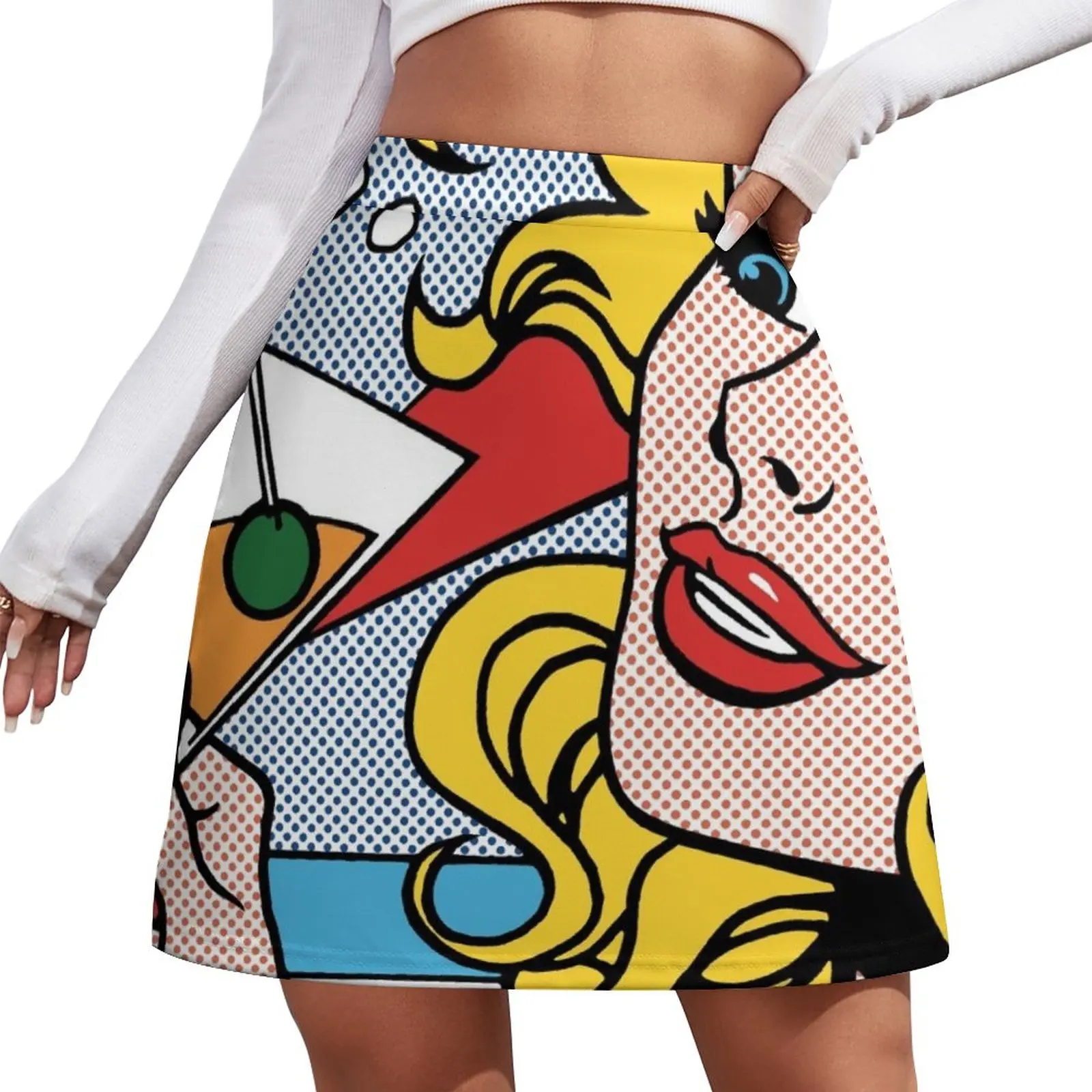 

I'm a Cosmopolitan Kind of Girl! lichtenstein inspired girl Pop Art Mini Skirt Korean skirts skirts kawaii clothes