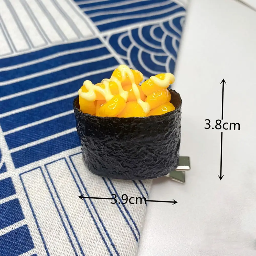 Horquilla de Sushi de comida de simulación pequeña de personalidad japonesa, tocado divertido lindo, tocado, Clip para el cabello para niñas, regalo