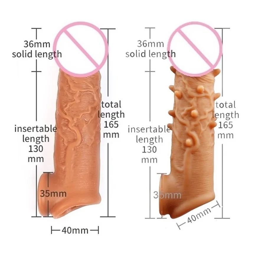 FXINBA New Penis Sleeve Enlarger For Men 11cm Sexy Adult Toy For Men Cock Sleeve For Penis Cover Dick Extension Reusable Condom