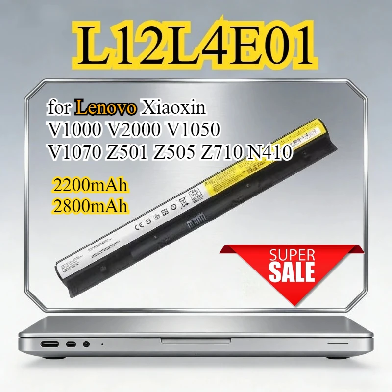

L12L4E01 Rechargeable Battery Compatible for Lenovo Xiaoxin V1000 V2000 V1050 V1070 Z501 Z505 Z710 N410