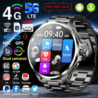 8GB+128GB RAM 5G/4G Android 9.0 Smart Watch 1.95 inch AMOLED 2100mah Battery 900W Camera GPS WIFI Google APP Download Smartwatch