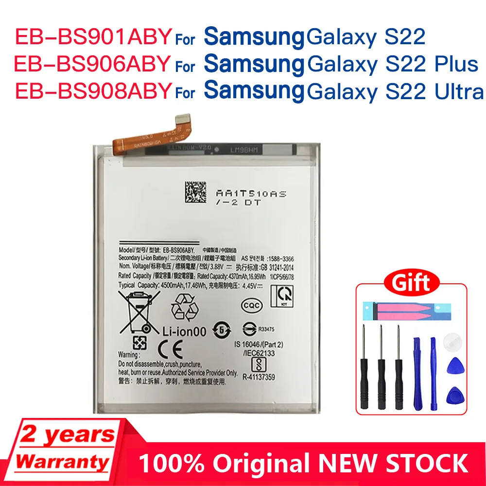 

Genuine Replacement Battery EB-BS908ABY EB-BS906ABY EB-BS901ABY For Samsung Galaxy S22 Ultra 5G S22 Plus 5G S22+ S22 5G Batteria