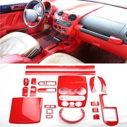Interior Accessories For Volkswagen Beetle 2006-2011 Red Center Control Panel Cover Trim Steering Wheel Button Door Handle Panel