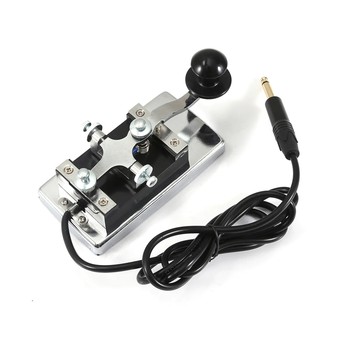 3.5mm Stainless Steel K4 Morse Wrench Set Plug Manual Telegraph Morse Key Handy CW Morse Keyer for Shortwave CW Radio