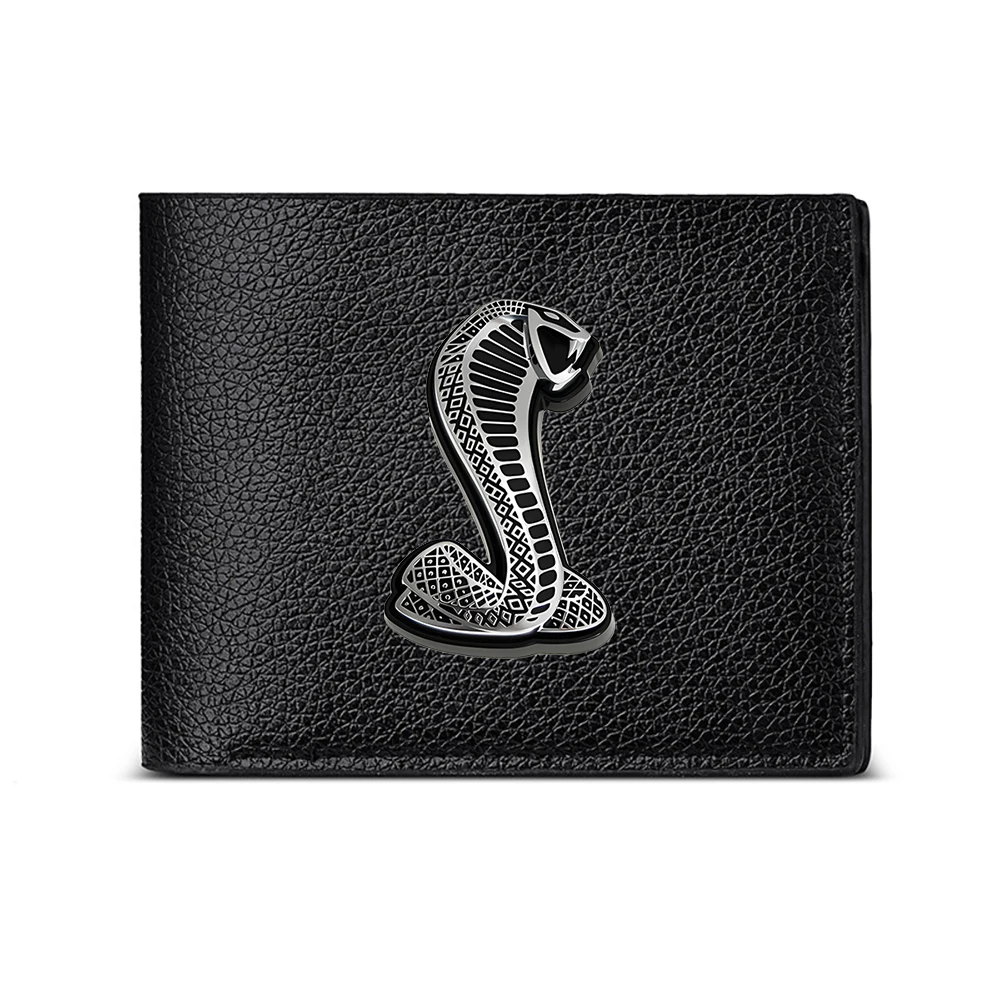 Silver Cobra Print Men Wallet Card Holder Bifold Casual Business Fashion Purse For Daily Use Stylish Gift Idea