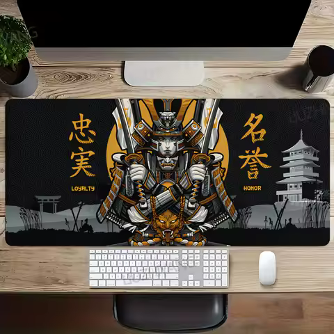 Large Mousepad Gamer Rubber Non-slip Desk Mat XXL Office Mause Carpet Japanese Samurai Gaming MousePad Mice Keyboard Accessories
