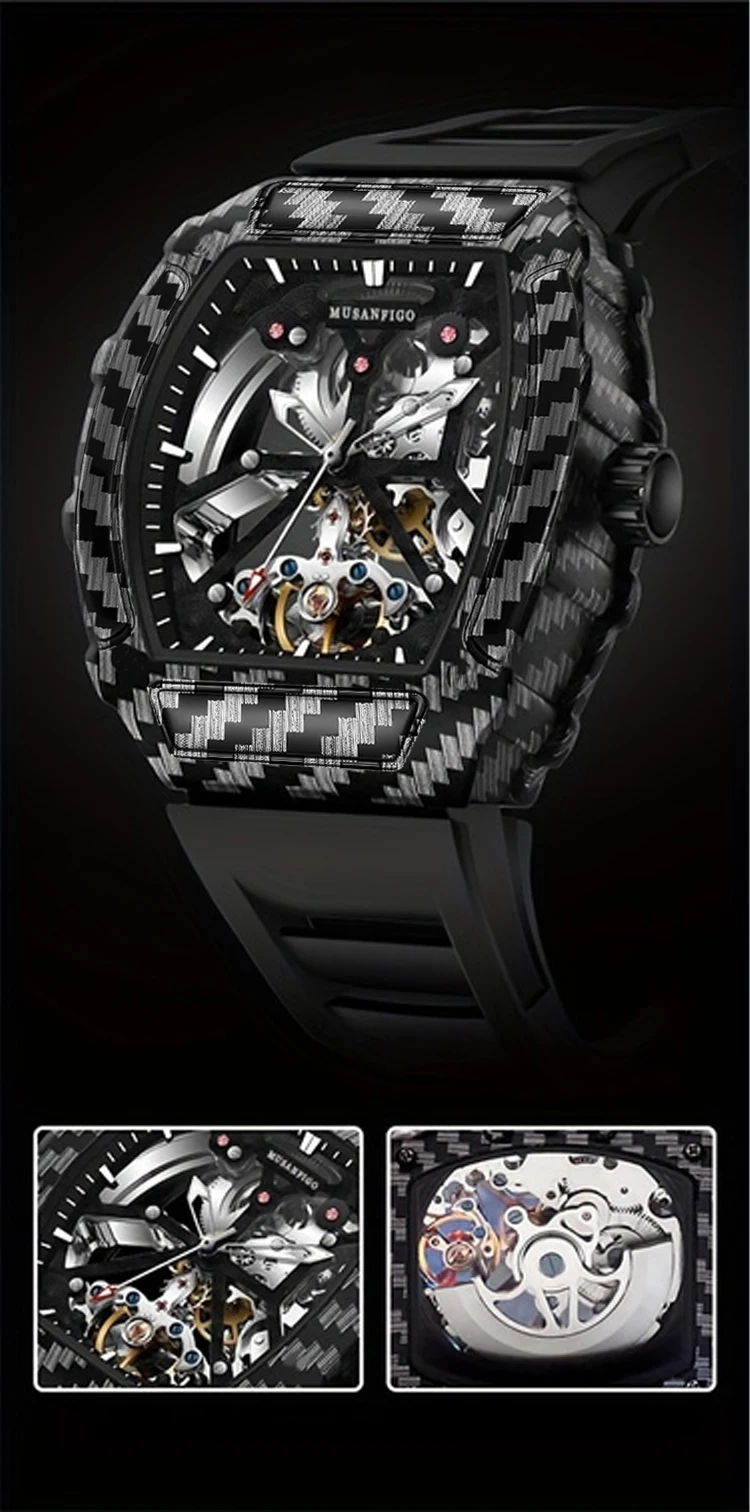 Fully Automatic Skeleton Mechanical Watch, Fashionable Personality, Luxury Hot Men's Watch, Casual Business Watch