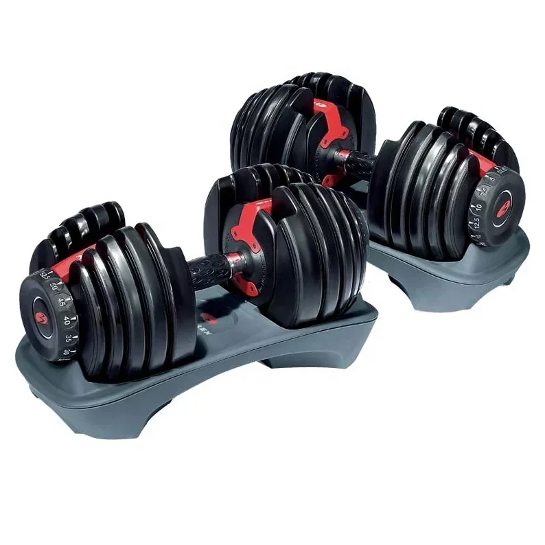 2023 Hot Selling strength equipment 90LB Automatically Adjustable Dumbbell set For Body Building