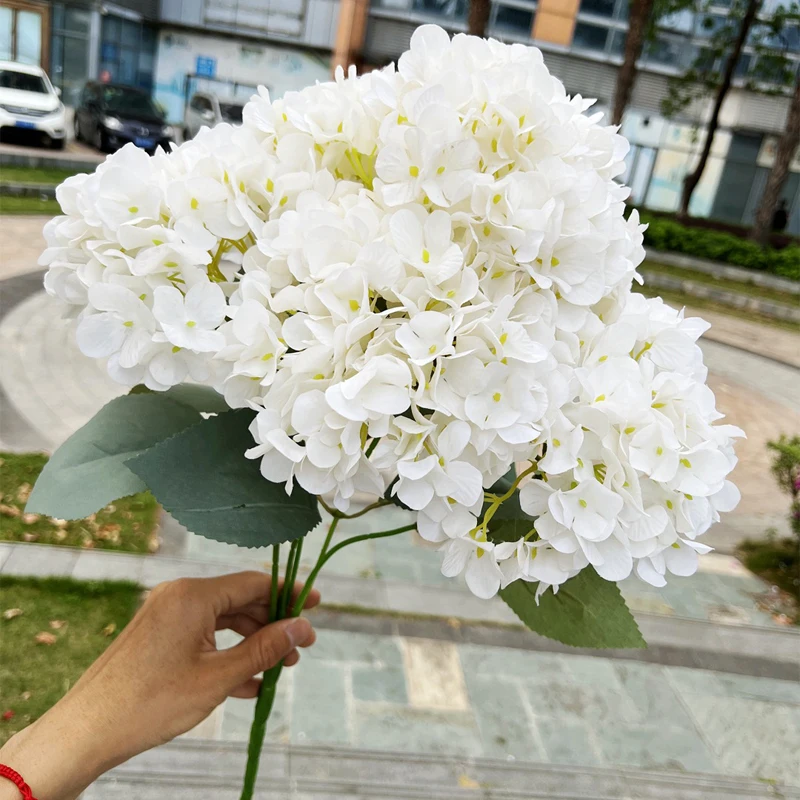 Artificial Hydrangea Bouquet, Silk Hydrangea, DIY Wedding Bridal Bouquet, Home Garden and Office Decoration, Flower Arrangement