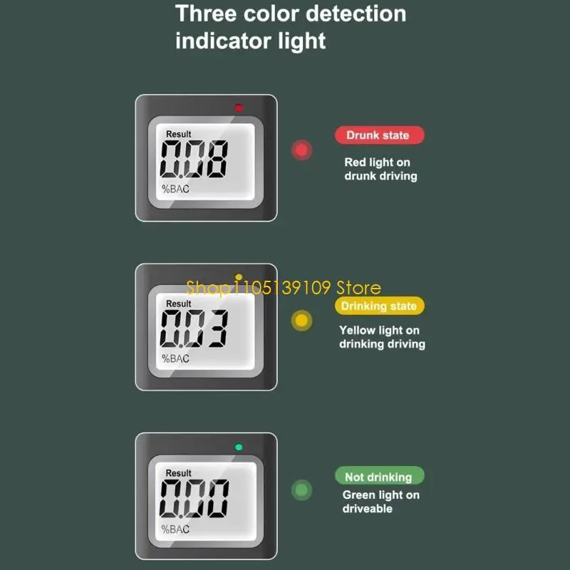 Travel-Friendly High Breathalyzer Portable Testing Solution Handheld Breathalyzer for Alcohol Detection
