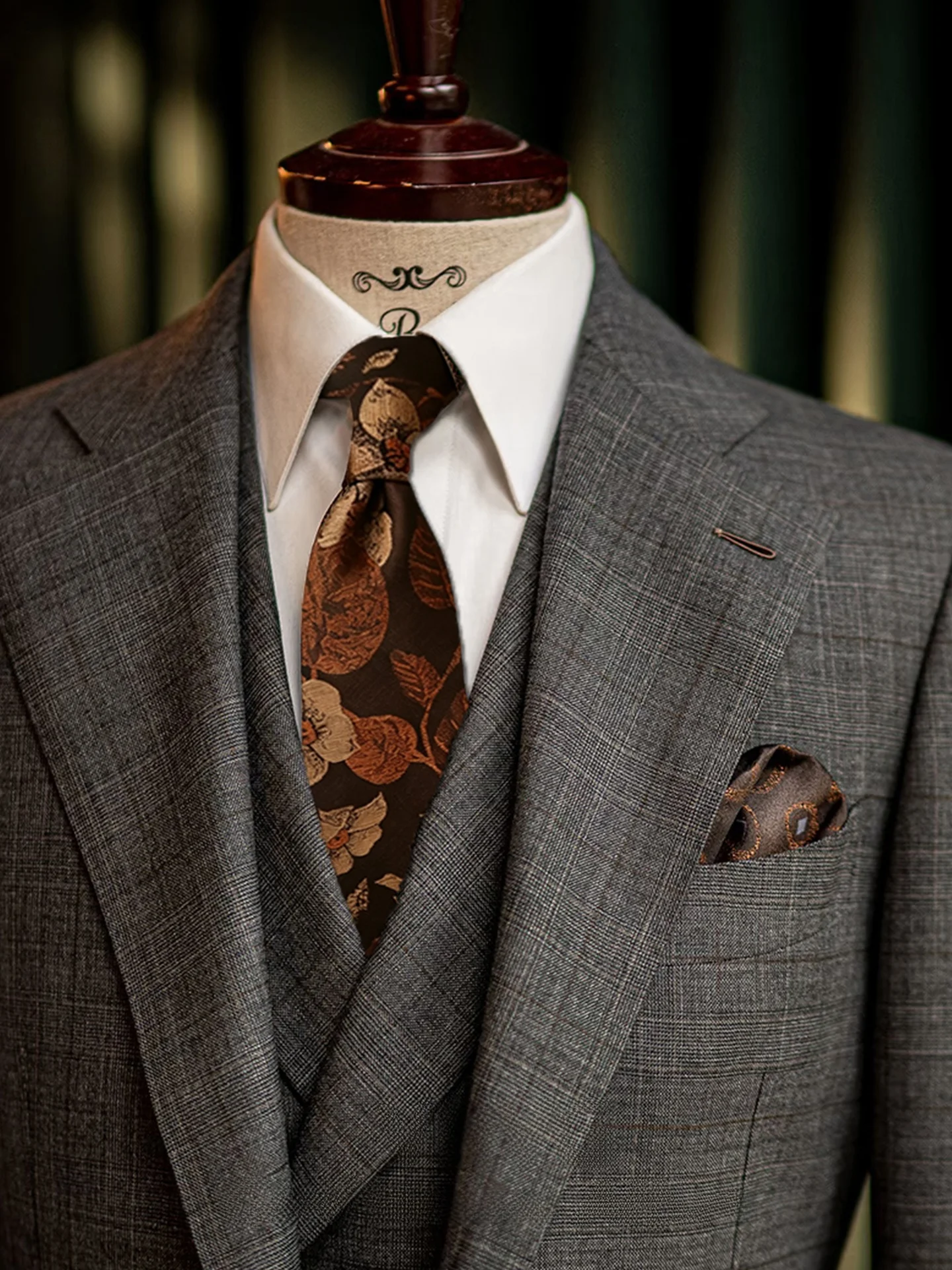 high-end-men's-tie-retro-coffee-floral-pattern-british-style-formal-wedding-grooming-8cm-width-business-casual-wedding-new-groom