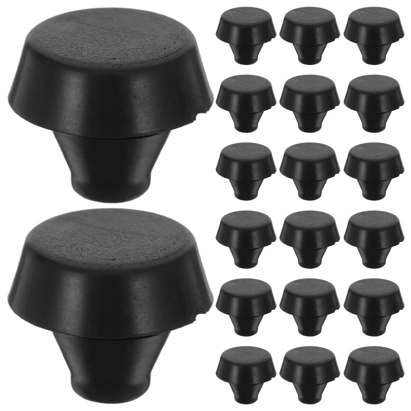 20 Pcs Foot Pad Rubber Plug Hole Silicone Seal Plugs for Holes Cover Round Water Leak Protector Expanded Screw