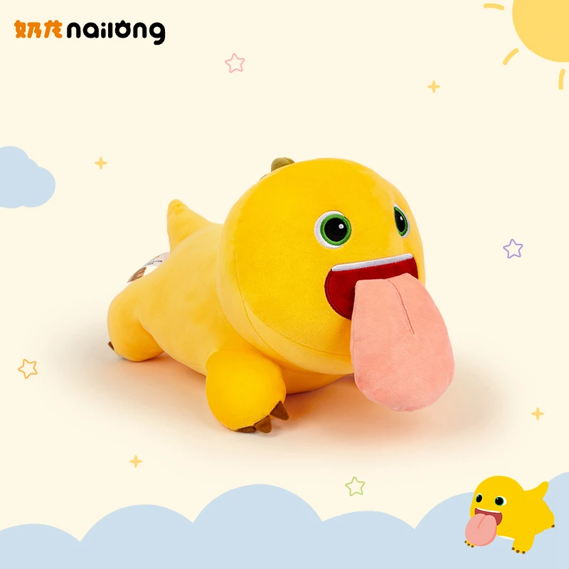 

Xmas Gift Kawaii Milk Dragon Doll Plush Toy protruding tongue Nailong Stuffed Doll Home Decor Pillow Boy And Girl Gift