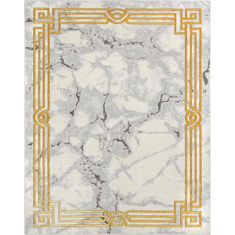 Fairmont Collection Huntington,Marble Border Elegant & SoftArea Rug Perfect for Bedroom & Living Room Durable Stain Resistant