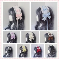 Cosplay anime stirnband lolita kopf bedeckung kc süßes haar verzierung handgemachte spitze bogen anime zubehör