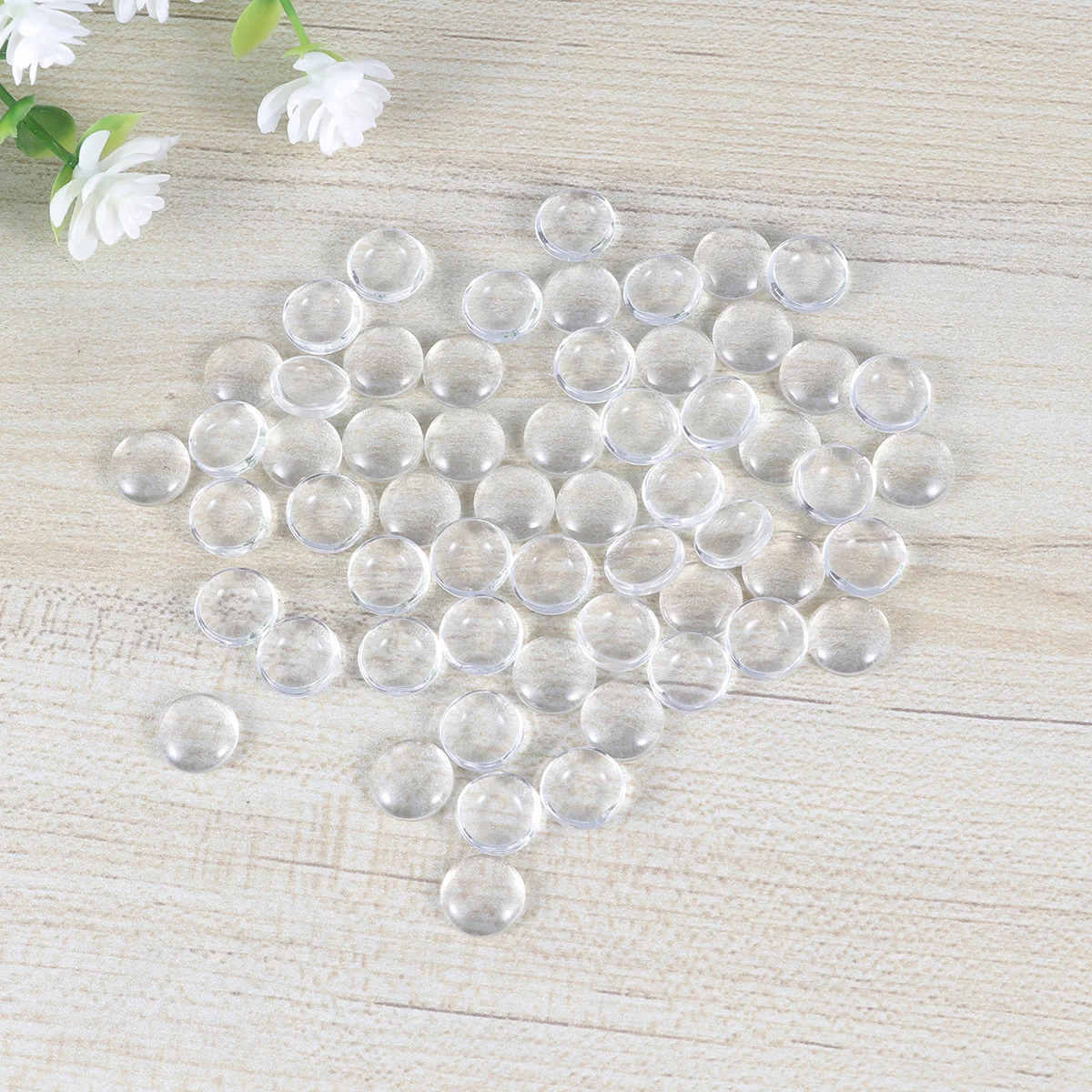 

200 шт. стеклянных кабошонов 12 мм, круглые прозрачные, с плоским дном, для изготовления ювелирных изделий, водонепроницаемые