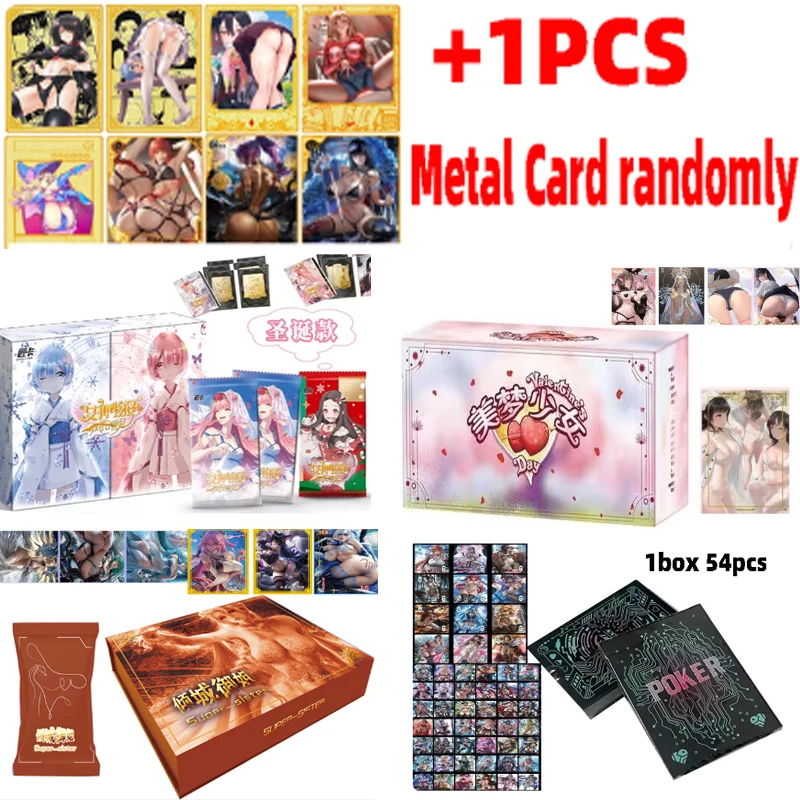 

2022 Newest Goddess Story Super Sister Card +1 Metal Card Games Sexy Swimsuit Bikini Feast Booster Box Toys And Hobbies Gift