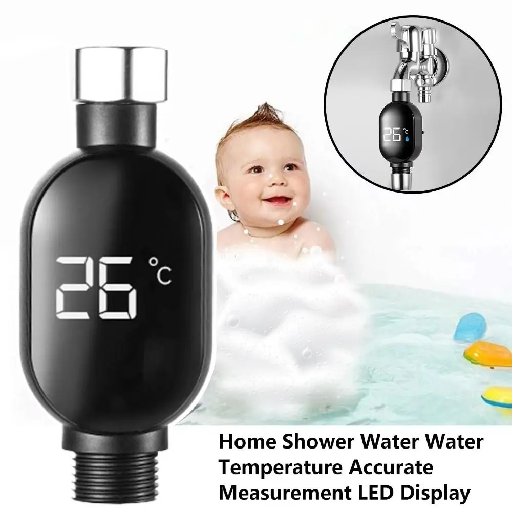

LED Water Temperature Gauge Waterproof Precise Measurement Bath Water Thermometer Easy Installation Indicator Tool