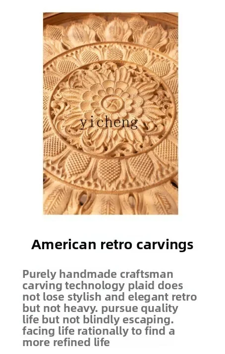 r5.13  home living room sofa corner few solid wood carving flower small coee table