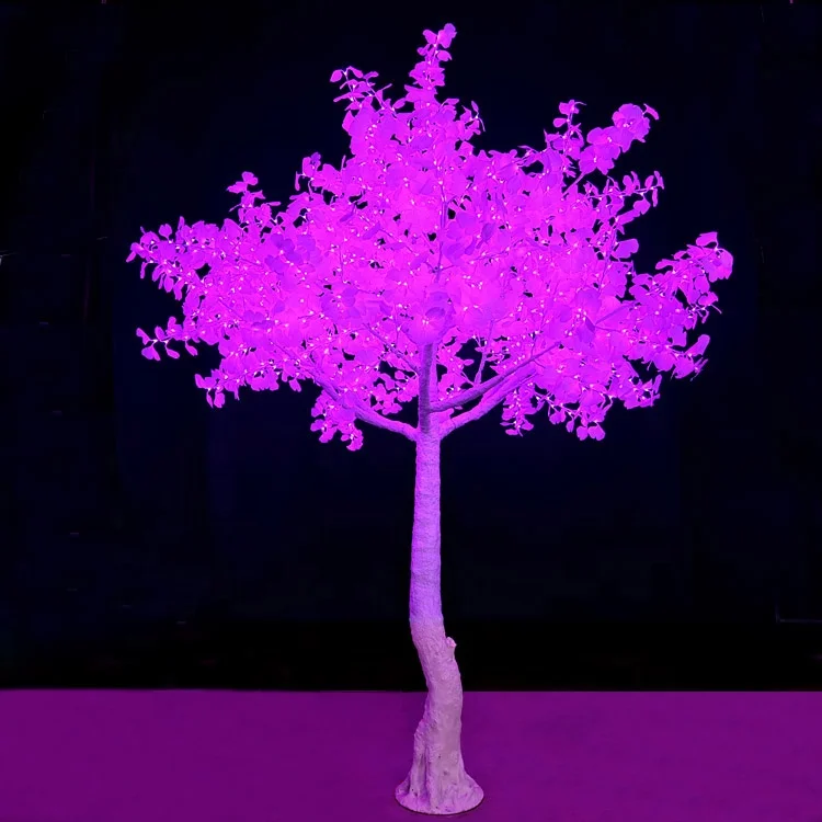 Wholesale Outdoor Landscape Decoration 13ft White RGB Ornament Luminous LED Christmas Flower Tree Light Garden Decoration