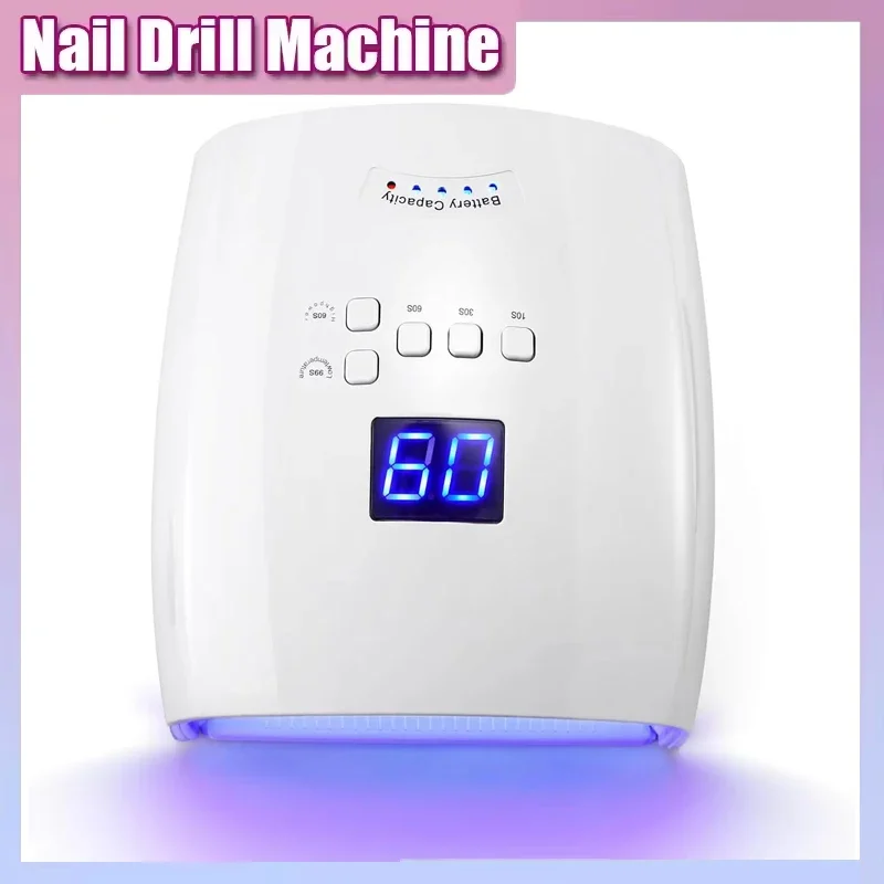 

Перезаряжаемая УФ-светодиодная лампа для ногтей 66 Вт, лампа для маникюра с ЖК-экраном, 4 настройки таймера, маникюрные инструменты для дизайна ногтей для дома и салона