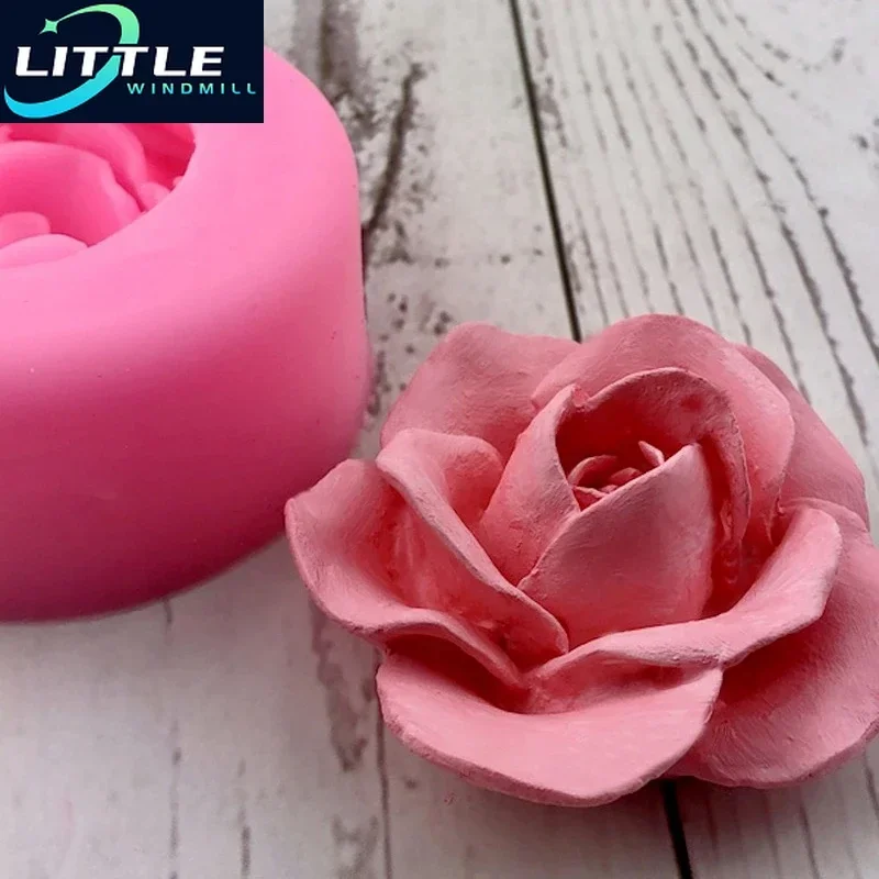 DIY Flower Rose Silicone Fondant Cake Mold Soap Jelly Mousse Chocolate Decoration Baking Tool Moulds Reusable Material