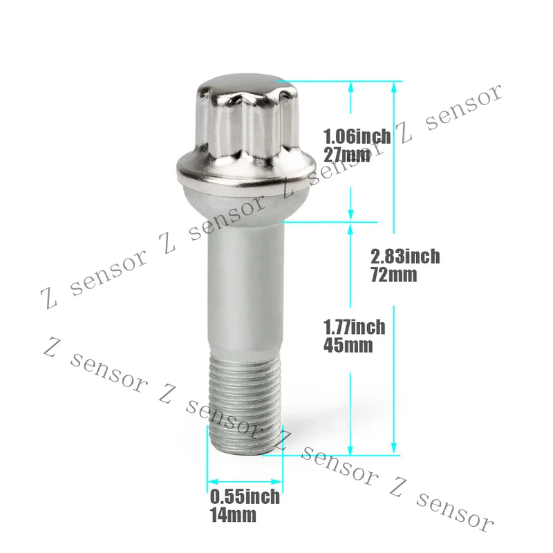 Z+ Set of 10 Black Lug Bolts Nuts 0009907607 For Benz ML550 GLK350 S550 CL500 GL450