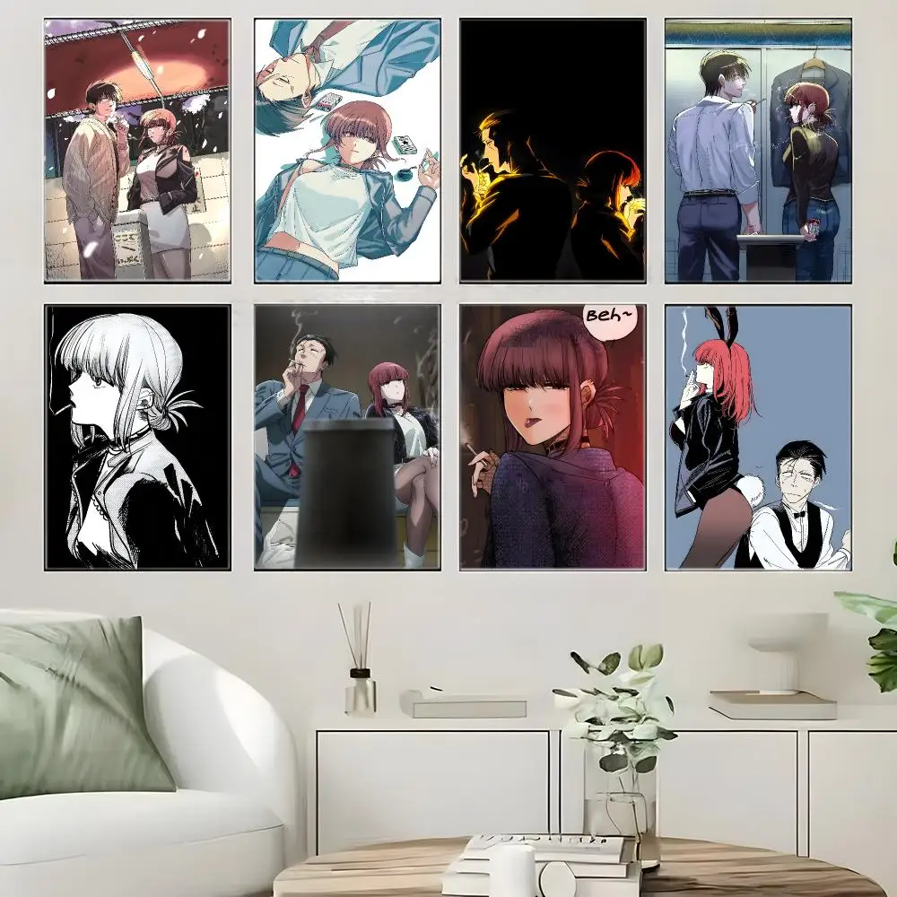 Anime S-Smoking Behind Supermarket with You Poster  Self-adhesive Art Waterproof Paper Sticker Coffee House Bar Room Wall Decor
