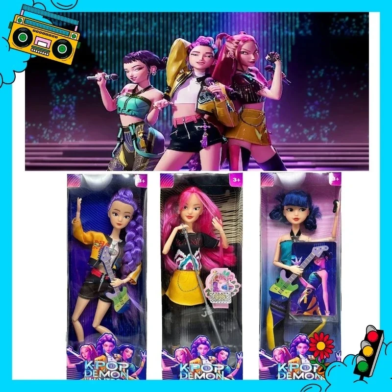 2026 anime k pop Cacciatori di demoni Strega Hunter Gruppo Alta aspetto Colla bambola bambola Cuore della ragazza Bambola decorativa Regali di festa