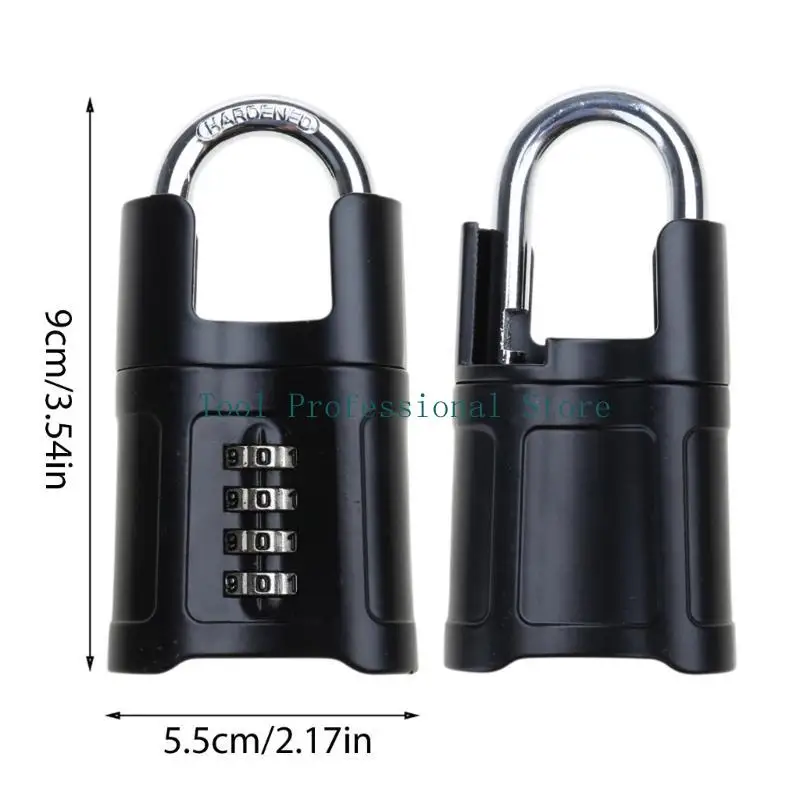 57QF 4 Digit Combination Lock Outdoor Safely Code Lock Heavy Duty Combination Padlock Weatherproof Gym Locker Lock Enduring