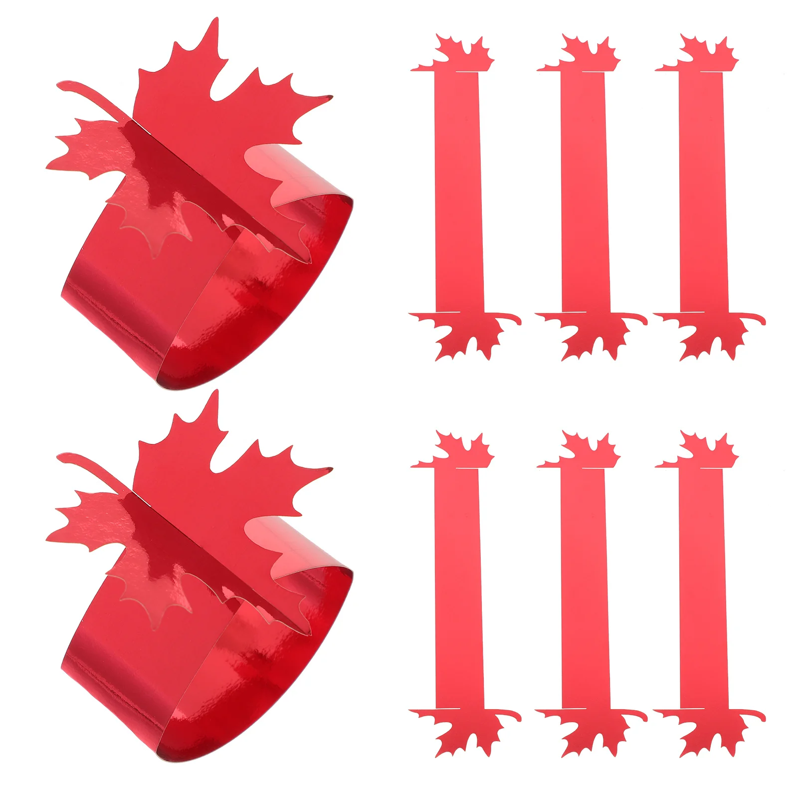 

50pcs Paper Napkin Rings Maple Leaf Design Wedding Party Table Decor Fall Autumn Thanksgiving Napkin Holder For Cloth Paper