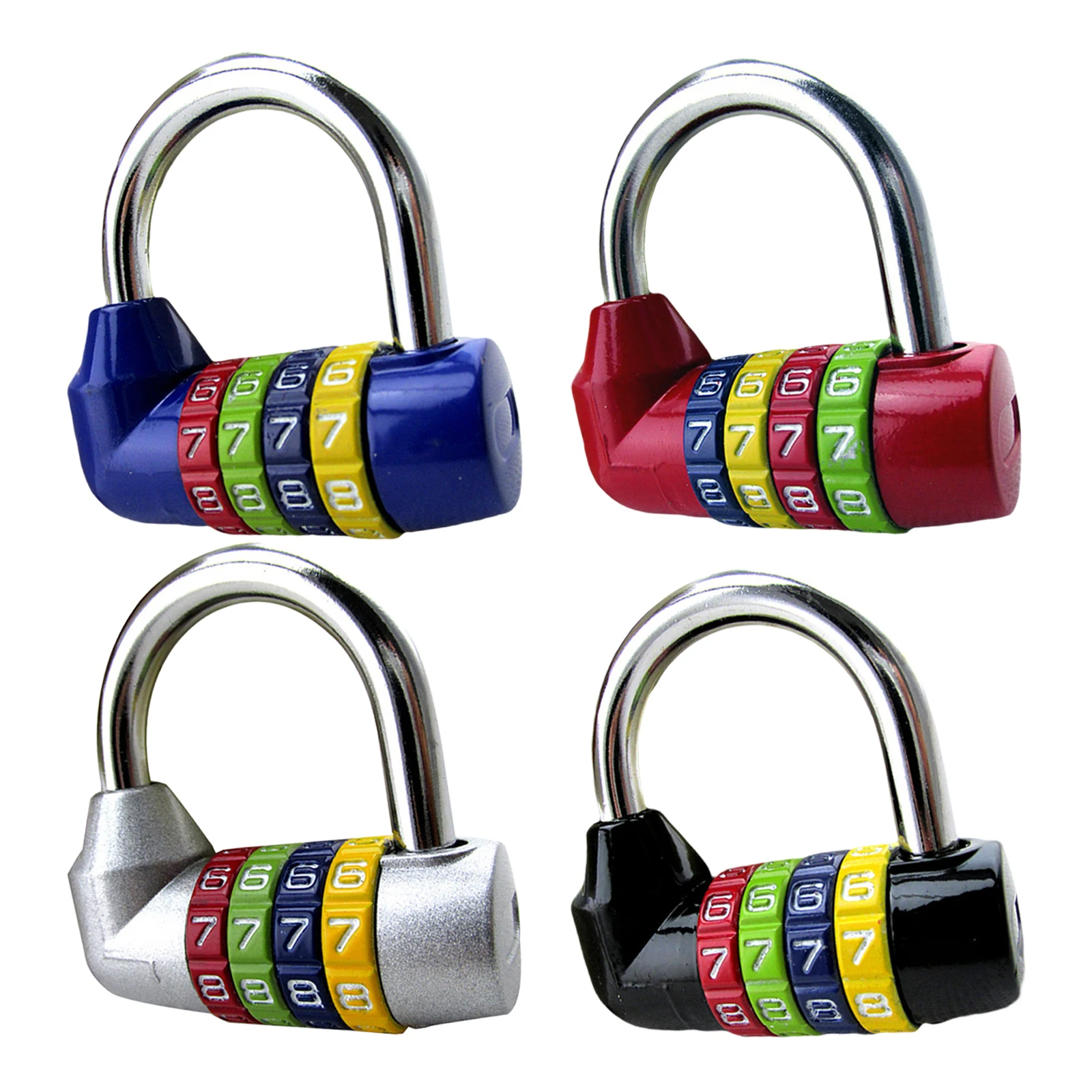 Mini Combination Padlock 5 Digit Number Password Code Dial Combo Lock Gym Locker Drawer Luggage Cabinet Toolbox Door Lock